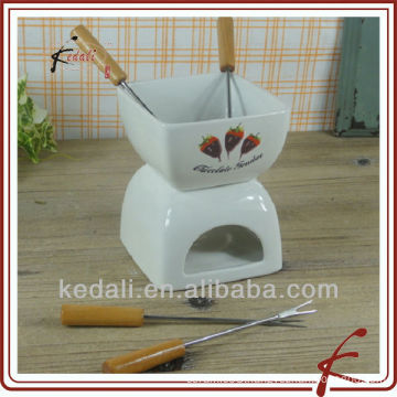 TOS026-4.5-A303-2 Hot sale chocolate fondue set with fork